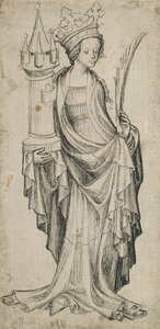 Sint Barbara door Augsburger Meister